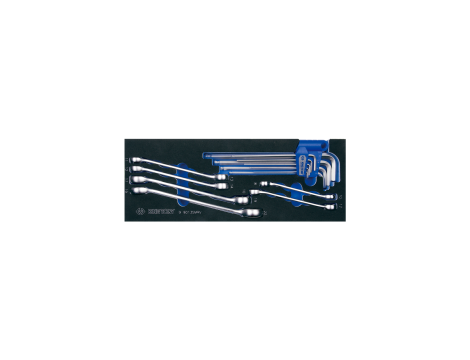 King Tony - ZESTAW 15cz. KLUCZE DO PRZEWODÓW HAMULCOWYCH 8 - 22mm + ZESTAW HEX H1.5 - H10, WKŁAD Z PIANKI EVA DO WÓZKA - 9-90135MRV