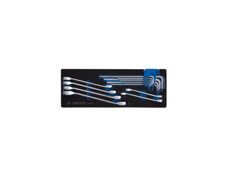 King Tony - ZESTAW 15cz. KLUCZE DO PRZEWODÓW HAMULCOWYCH 5/16" - 7/8" + ZESTAW HEX 20209SR02, WKŁAD Z PIANKI EVA DO WÓZKA - 9-90135SRV