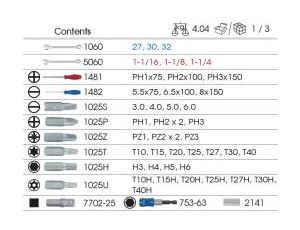 King Tony - ZESTAW NARZĘDZI 45cz. KLUCZE PŁASKO-OCZKOWE CALOWE ,BITY 1/4