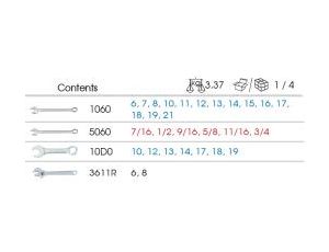 King Tony - ZESTAW NARZĘDZI 29 cz. KLUCZE PŁASKO-OCZKOWE METRYCZNO/CALOWE + KLUCZ NASTAWNE, WKŁAD DO SKRZYNKI - 9-90329CR