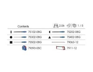 King Tony - ZESTAW NARZĘDZI 8cz. 7911-12, 79081-05C, 79061-12, ZESTAW PILNIKÓW, WKŁAD DO WÓZKA - 9-90408TQ