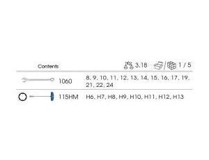 King Tony - ZESTAW KLUCZY PŁASK-OCZKOWYCH 8 - 24mm ORAZ KLUCZY NASADOWYCH 6 - 11mm, WKŁAD Z PIANKI EVA DO WÓZKA - 9-91122MRV