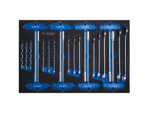 King Tony - ZESTAW KLUCZY PŁASK-OCZKOWYCH 8 - 24mm ORAZ KLUCZY NASADOWYCH 6 - 11mm, WKŁAD Z PIANKI EVA DO WÓZKA - 9-91122MRV - image 2