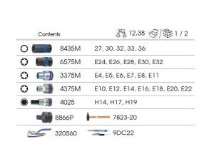 King Tony - ZESTAW NASADEK + MŁOTEK + REDUKCJA + PRÓBNIK + KLUCZ DO FILTRÓW, 30 CZ. WKŁAD Z PIANKI EVA DO WÓZKA - 9-99430MFV