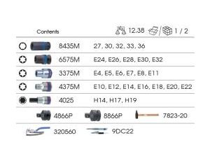 King Tony - ZESTAW NASADEK + MŁOTEK + REDUKCJA + PRÓBNIK + KLUCZ DO FILTRÓW, 31 CZ. WKŁAD Z PIANKI EVA DO WÓZKA - 9-99430MFV01