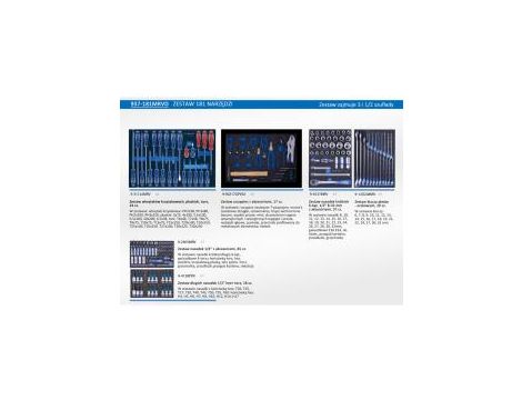 King Tony - ZESTAW 181cz. NARZĘDZI DO WÓZKA PROMOCYJNEGO (WKŁADY Z PIANKI) - 937-181MRVD