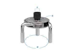 King Tony - KLUCZ PAZURKOWY DO FILTRA OLEJU 75 - 120mm - 9AE43