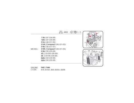 King Tony - ZESTAW DO USTAWIANIA ROZRZĄDU (BMW)do silników benzynowych łańcuchowych 1,8/2,0 N42/N46 - 9AT1018E - 3