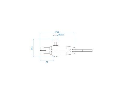 King Tony - KLAMRA BLACHARSKA WĄSKA 32MM, 3 TONY - 9CD14 - 2