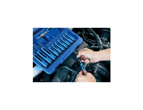 King Tony - UNIWERSALNY ZESTAW DO NAPRAWY WTYCZEK ELEKTRYCZNYCH, PLASTIKOWA WALIZKA - 9DT11