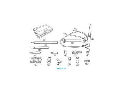 King Tony - ROZPIERAK HYDRAULICZNY, 10 TON - ZESTAW - 9TY120-10A-B - 2
