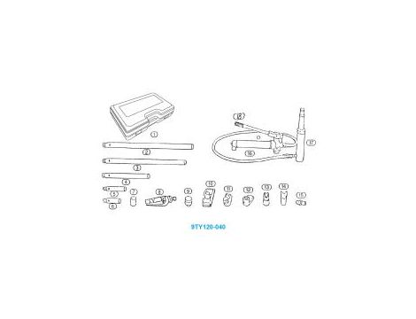 King Tony - ROZPIERAK HYDRAULICZNY, 10 TON - ZESTAW - 9TY120-10A-B - 4