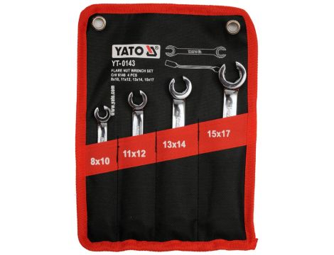 YATO - ZESTAW KLUCZY PŁASKICH PÓŁOTWARTYCH 4CZ - YT-0143