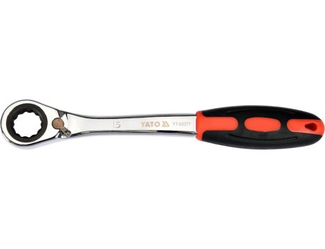 YATO - KLUCZ OCZKOWY ODGIĘTY Z GRZECHOTKĄ 15MM - YT-02377