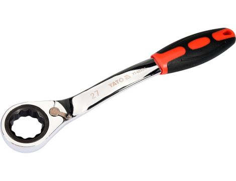 YATO - KLUCZ OCZKOWY ODGIĘTY Z GRZECHOTKĄ 27MM - YT-02386 - 2