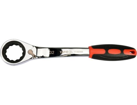 YATO - KLUCZ OCZKOWY ODGIĘTY Z GRZECHOTKĄ 32MM - YT-02388