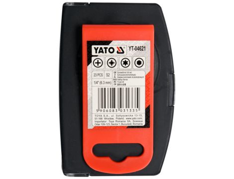YATO - UDAROWE KOŃCÓWKI ŚRUBOKRĘTOWE 23 SZT - YT-04621 - 3