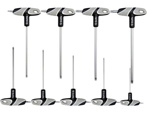 YATO - ZESTAW KLUCZY TRZPIE. TORX Z RĘKOJE. 9CZ - YT-05615