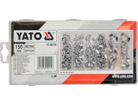 YATO - 150 SZT NAKRĘTKI MOTYLKOWE METRYCZNE MIX - YT-06776 - 2