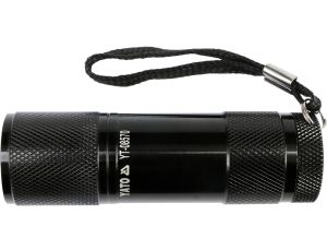YATO - LATARKA ALUMINIOWA, 9 LED, CZARNA - YT-08570