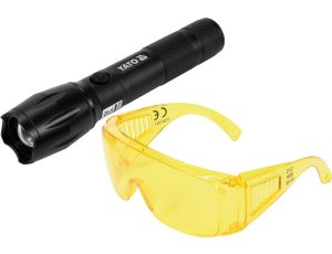 YATO - LATARKA UV AKUMULATOROWA 1W I OKULARY - YT-08587