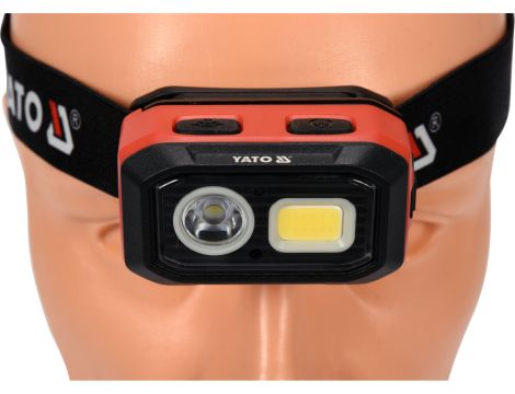 YATO - LATARKA CZOŁOWA 500LM,AKU/3XAAA,CZ.RUCHU - YT-08593 - 2