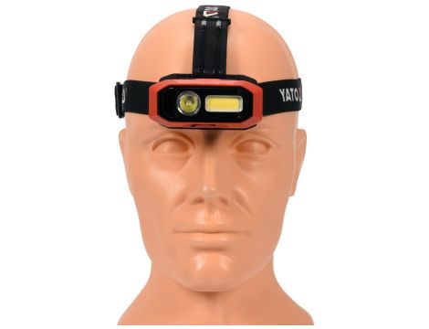 YATO - LATARKA CZOŁOWA 800LM, AKU, CZUJNIK RUCH - YT-08594 - 2