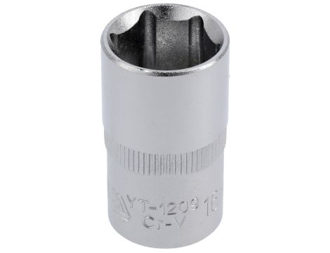 YATO - NASADKA 16MM 1/2"6-KĄT. CV KRÓTKA - YT-1209