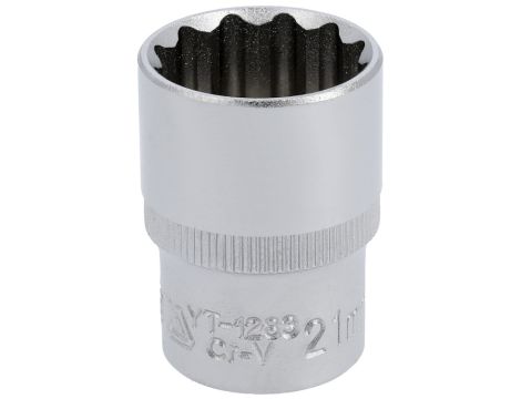 YATO - NASADKA 21MM 1/2"  12-KĄT. CV  KRÓTKA - YT-1283