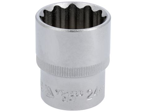 YATO - NASADKA 24MM 1/2"  12-KĄT. CV  KRÓTKA - YT-1286