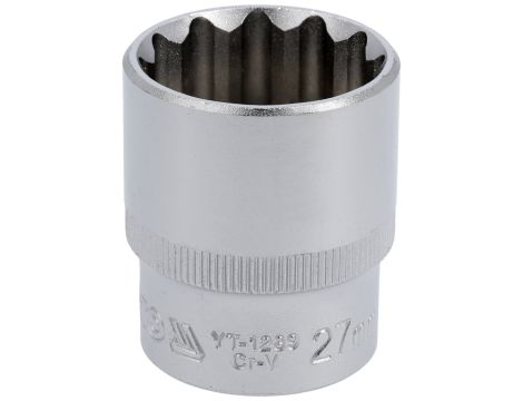 YATO - NASADKA 27MM 1/2"  12-KĄT. CV  KRÓTKA - YT-1289