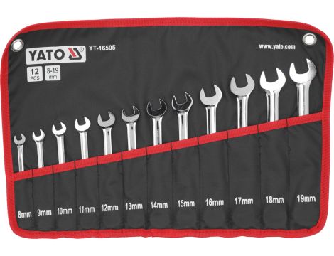 YATO - ZESTAW KLUCZY PŁASKO-OCZKO Z GRZE 12SZT. - YT-16505