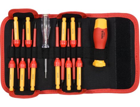 YATO - IZOL. ZESTAW WKRĘTAK+KOŃCÓWKI 12CZ. VDE - YT-28290