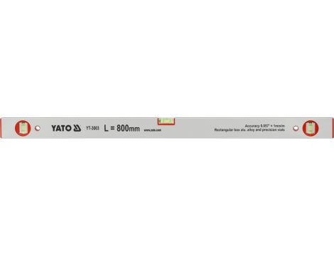 YATO - POZIOMNICA 800MM 3-LIBELKI (2-PIONOWE) - YT-3003