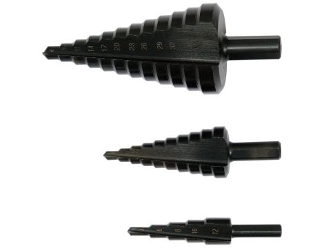 YATO - ZESTAW WIERTEŁ STOPNIOWYCH, 3 SZT. - YT-44732