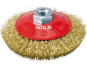 YATO - SZCZOTKA TARCZ GWINT 100mm DRUT MOSIĄDZ - YT-4761