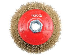 YATO - SZCZOTKA TARCZ GWINT 100mm DRUT MOSIĄDZ - YT-4761 - image 2