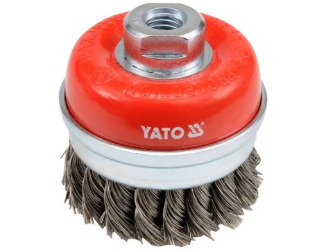 YATO - SZCZOTKA CZOŁOWA, 75mm, GWINT, INOX - YT-4768