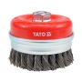 YATO - SZCZOTKA CZOŁ GWINTEM, 100mm DRUT SPLAT - YT-4769 - 3