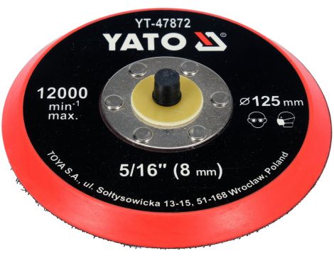 YATO - TALERZ POLERSKI 125MM Z RZEPEM, 5/16 - YT-47872