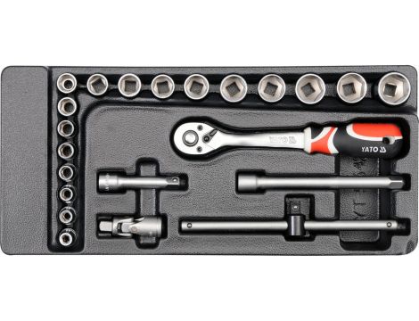 YATO - WKŁAD DO SZUFLADY ZESTAW NARZ.3/8" 22CZ. - YT-5542