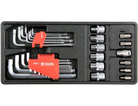 YATO - WKŁAD DO SZUFLADY HEX,TORX, NASADKI 31CZ - YT-55451