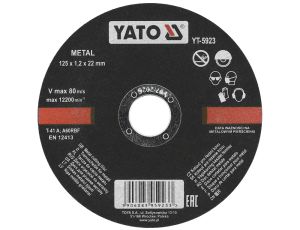 YATO - TARCZA DO CIĘCIA METALU 125x1,2x22 - YT-5923