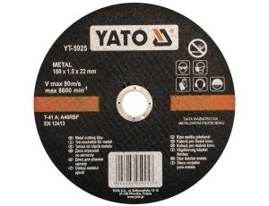 YATO - TARCZA DO CIĘCIA METALU 180x1,5x22 - YT-5925