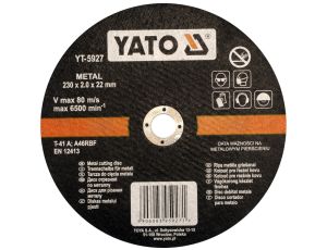 YATO - TARCZA DO CIĘCIA METALU 230x2,0x22 - YT-5927