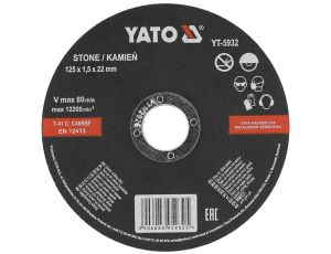 YATO - TARCZA DO CIĘCIA KAMIENIA 125x1,5x22 - YT-5932