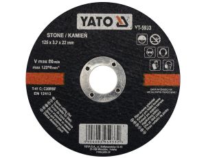 YATO - TARCZA DO CIĘCIA KAMIENIA 125x3,2x22 - YT-5933