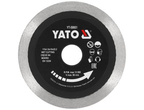 YATO - TARCZA DIAMENTOWA 115MM DO CERAMIKI - YT-59951
