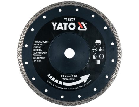 YATO - TARCZA DIAMENTOWA 230MM DO CERAMIKI - YT-59975