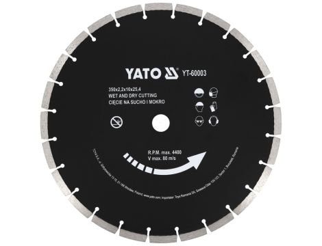 YATO - TARCZA DIAMENTOWA DO BETONU 350x25,4MM - YT-60003